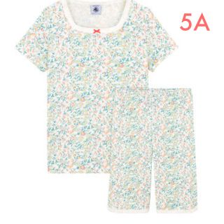 プチバトー(PETIT BATEAU)の新品未使用  プチバトー  半袖  パジャマ  5ans(パジャマ)