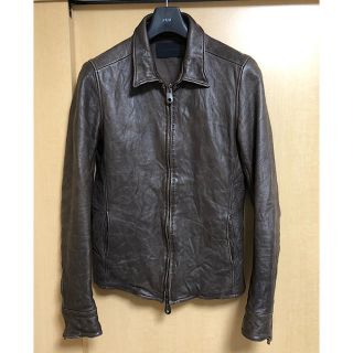 ジュンハシモト junhashimoto定番 WCFジップレザーシャツ JKT茶 3 ジュンハシモト junhashimoto定番 WCFジップレザーシャツ JKT茶 3