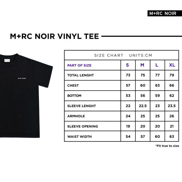 M+RC NOIR マルシェノア BLACK COVER TEE Lサイズ