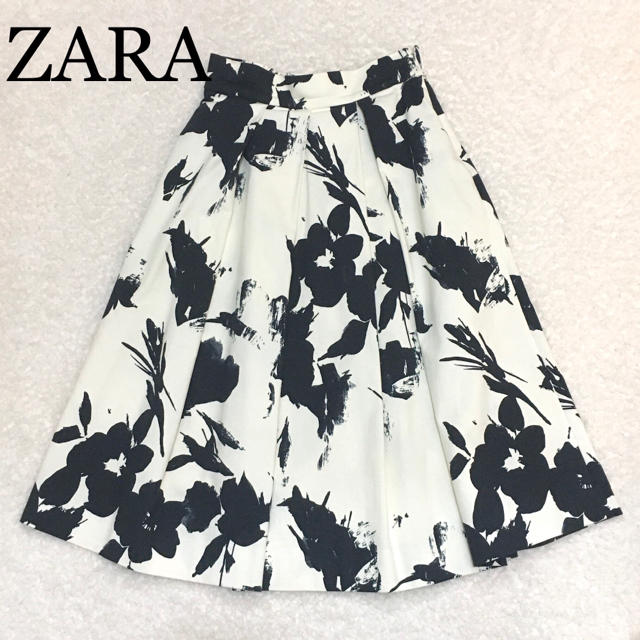 ZARA(ザラ)のZARA ザラ 花柄スカート XS レディースのスカート(ひざ丈スカート)の商品写真