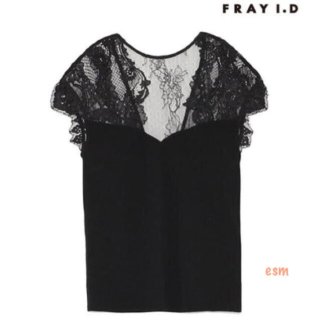 FRAY I.D(フレイアイディー)のFRAYI.D❤︎フレイアイディー❤︎レースコンビプルオーバー レディースのトップス(ニット/セーター)の商品写真