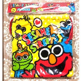 セサミストリート(SESAME STREET)の【送料込み】新品☆セサミストリートのパイル巾着袋(その他)