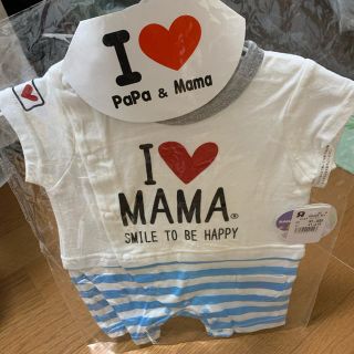 トイザラス(トイザらス)のI♡MAMA ロンパース 50～60(ロンパース)