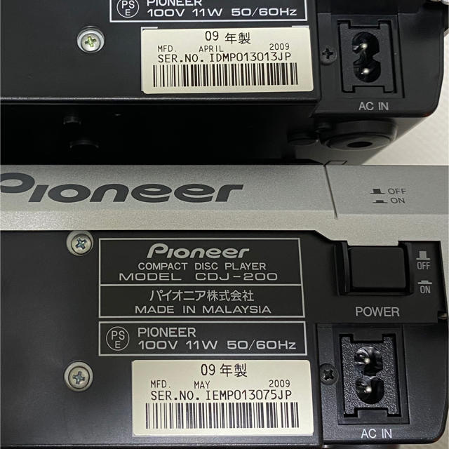 09年製 Pioneer CDJ-200 2台セット 2