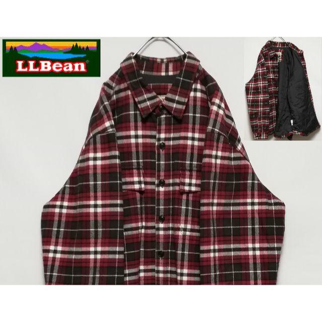 L.L.Bean(エルエルビーン)のL.L.BEAN 裏キルティング チェック ビッグシルエット シャツジャケット メンズのジャケット/アウター(カバーオール)の商品写真