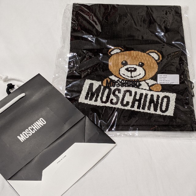 ☆★MOSCHINO★☆　モスキーノ　マフラー　ブラック