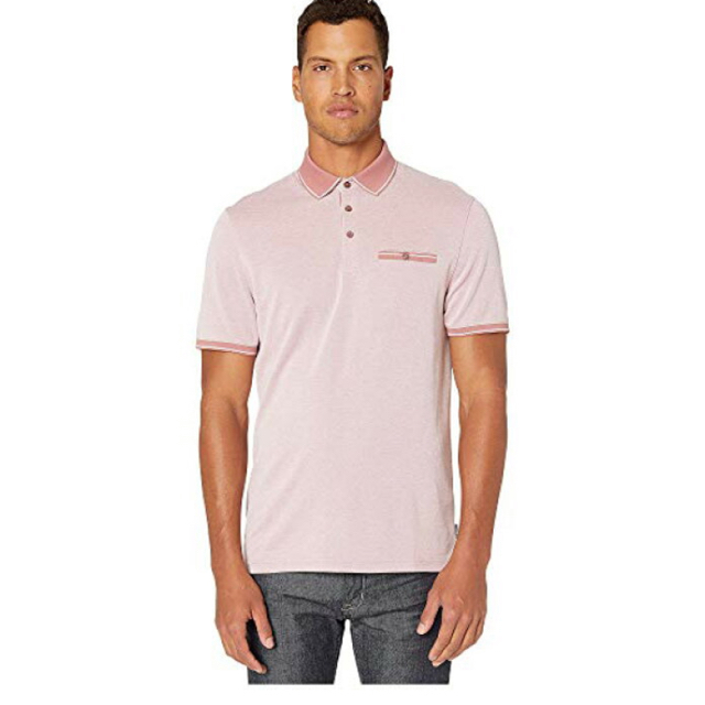 TED BAKER(テッドベイカー)のテッドベーカー ポロシャツ メンズ　Pink M メンズのトップス(シャツ)の商品写真