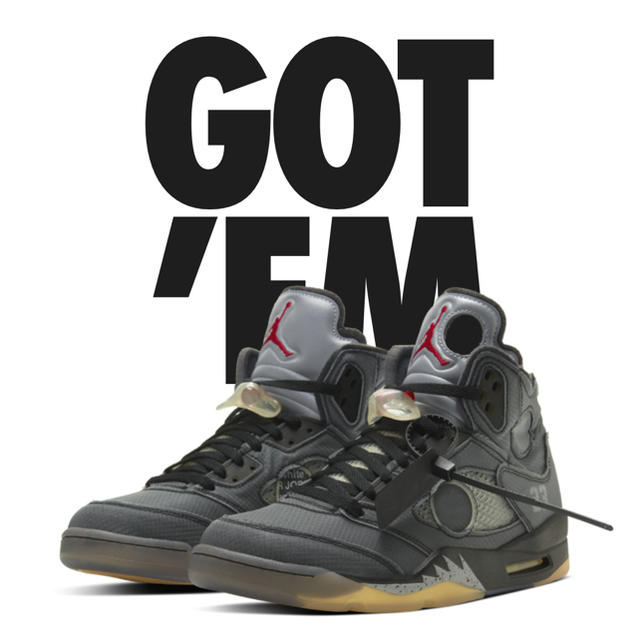 Jordan 5 off white 28.5cmメンズ