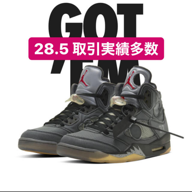 NIKE(ナイキ)のAIR JORDAN 5 off white 28.5cm snkrs 専用 メンズの靴/シューズ(スニーカー)の商品写真