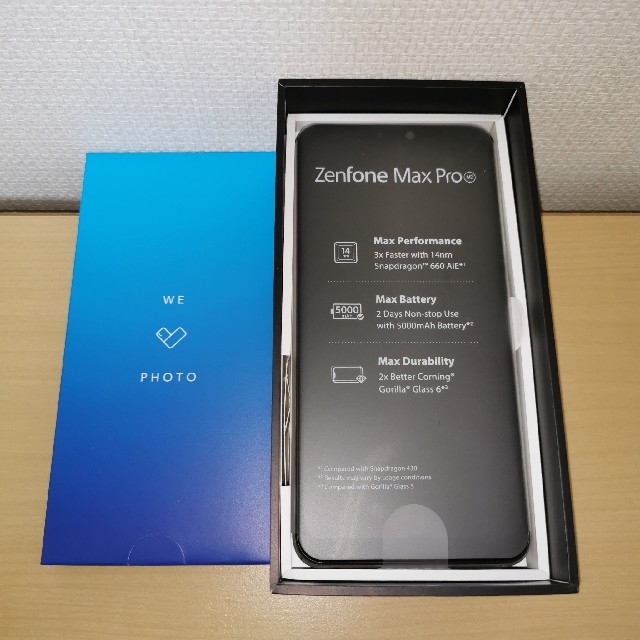 新品 ZenFone Max Pro M2 チタニウム ガラスフィルム ケース付 1