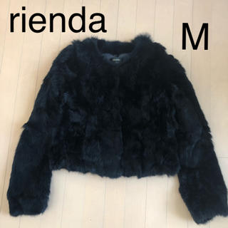 リエンダ(rienda)のrienda リエンダ リアル ラビットファー コート M ブラック ショート (毛皮/ファーコート)