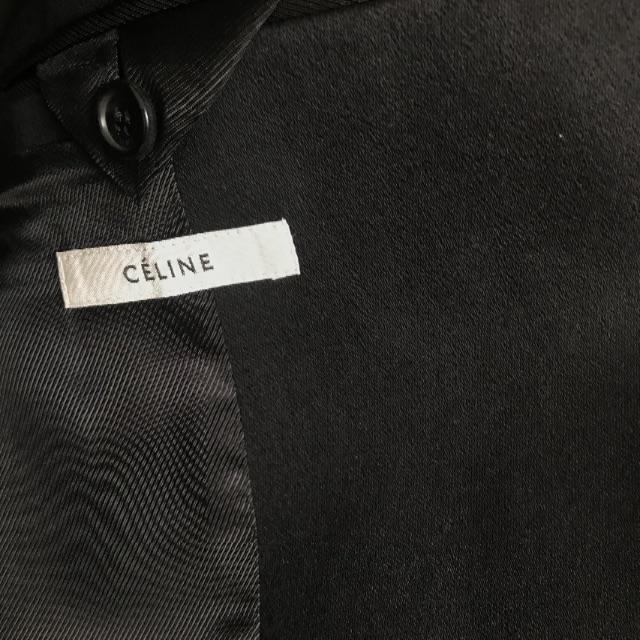 celine(セリーヌ)のShiitake様専用:新品未使用 セリーヌCELINE クロンビー コート 黒 レディースのジャケット/アウター(チェスターコート)の商品写真