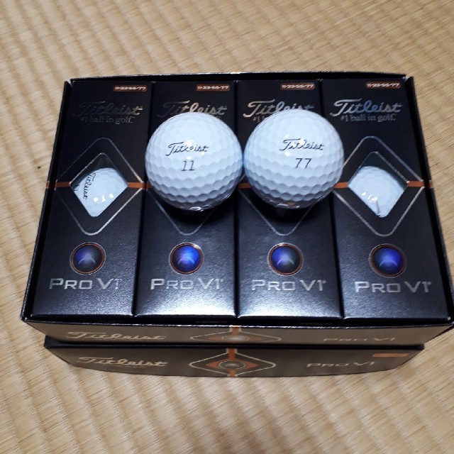 タイトリスト社製 PRO V1 WHITE 2ダース 24球 ダブルナンバー-