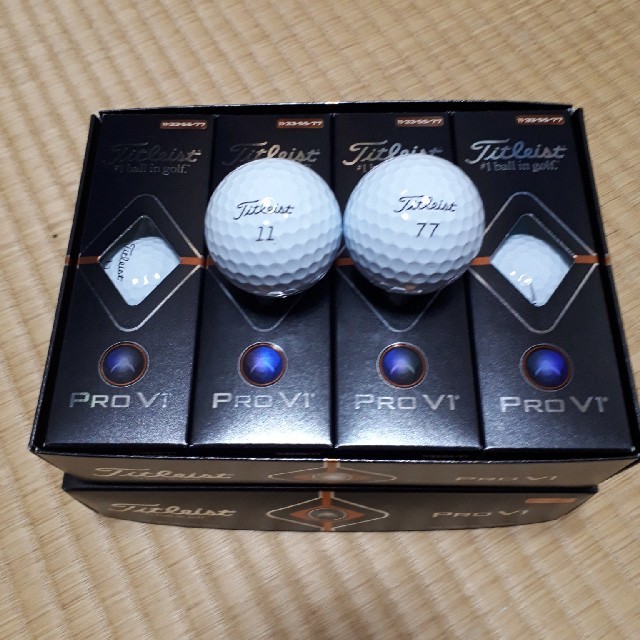 タイトリスト社製 PRO V1 WHITE 2ダース 24球 ダブルナンバー - ゴルフ