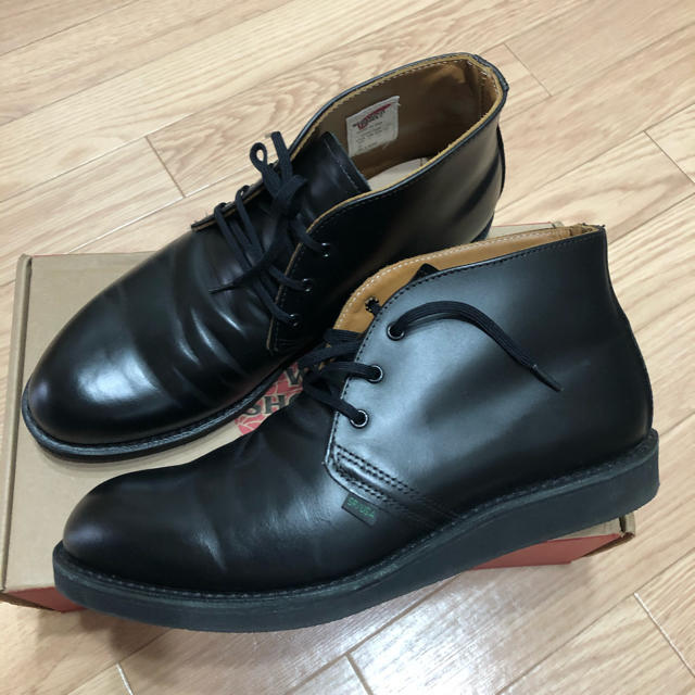 REDWING(レッドウィング)のレッドウイング ポストマン新品同様09196 ブラックUS10 メンズの靴/シューズ(ブーツ)の商品写真