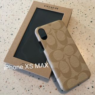 コーチ(COACH)の【coach★新品】iPhoneXS MAX用　ベージュ(iPhoneケース)