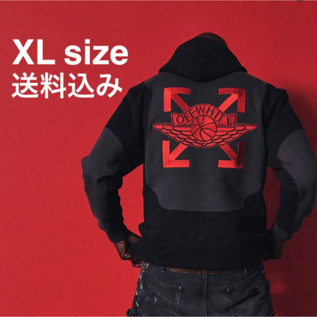 美品】 OFF-WHITE Jordan×off-whiteジョーダン×オフホワイトパーカーXL