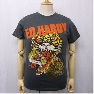 エドハーディー(Ed Hardy)の新品 Ed Hardy ラインストーン 半袖Tシャツ XL(Tシャツ/カットソー(半袖/袖なし))