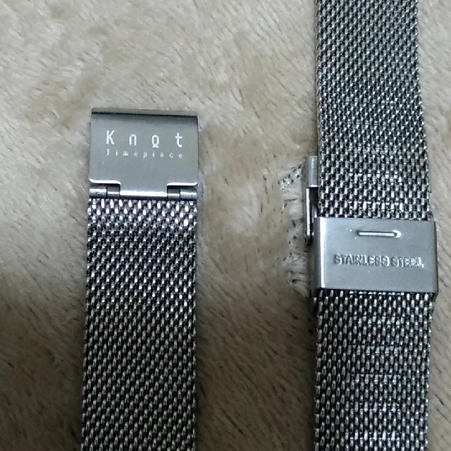 KNOT(ノット)のKnot 金属 ベルト 18mm 検 セイコー ミラネーゼ メッシュ　シルバー メンズの時計(金属ベルト)の商品写真