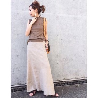 マディソンブルー(MADISONBLUE)のMADISONBLUE LINEN MAXI SKIRTlappartement(ロングスカート)