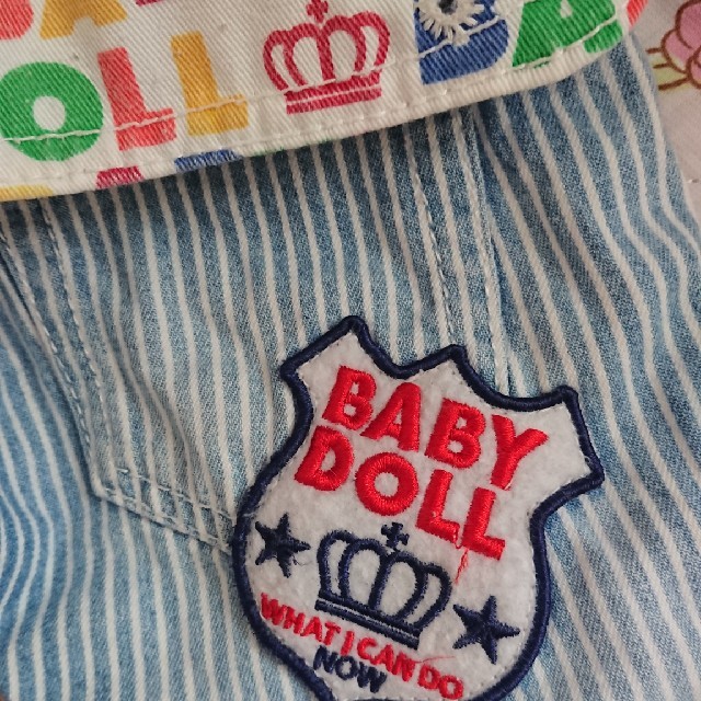 BABYDOLL(ベビードール)のベビードールストライプデニムパンツ キッズ/ベビー/マタニティのキッズ服女の子用(90cm~)(パンツ/スパッツ)の商品写真