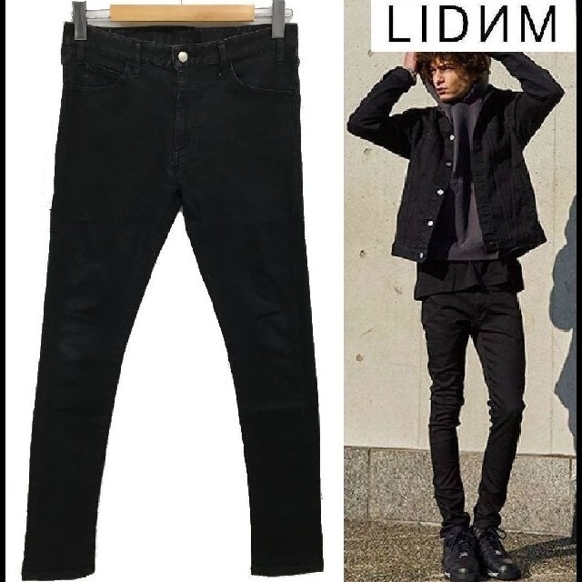 STUDIOUS(ステュディオス)のLIdnM リドム iskoハイストレッチスキニー ブラック メンズのパンツ(デニム/ジーンズ)の商品写真