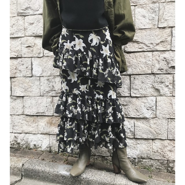 スカートTWIN LILY OVERLAP SKIRT 花柄 スカート - urtrs.ba