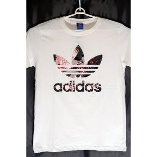 アディダス(adidas)のadidas　アディダス　ビッグロゴ　和柄鶴　Lサイズ(Tシャツ/カットソー(半袖/袖なし))