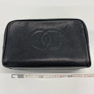 シャネル(CHANEL)のシャネル　ポーチ　ココマーク　キャビアスキン　値下げ(ポーチ)