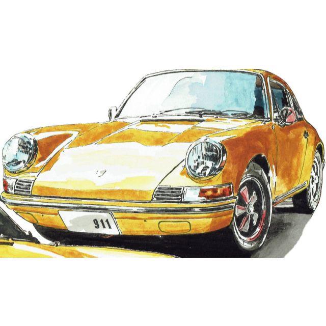 GC-728ポルシェ914/911限定版画 直筆サイン額装●作家 平右ヱ門