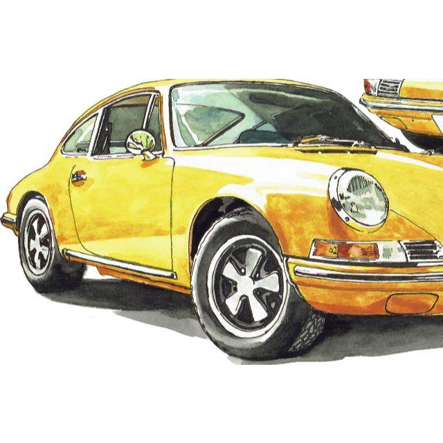 GC-1446ポルシェ911/911-GTS限定版画直筆サイン額装作家平右ヱ門