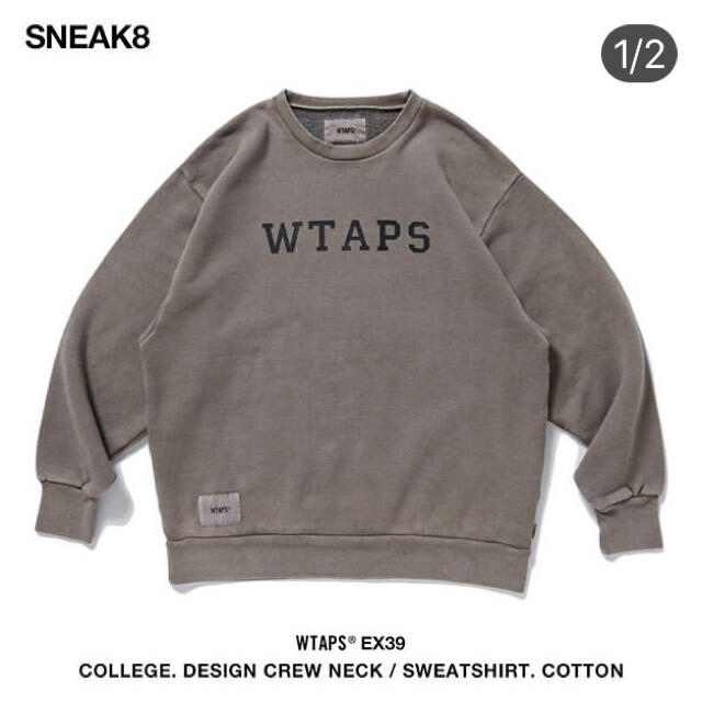 M wtaps college design crew neck 02
