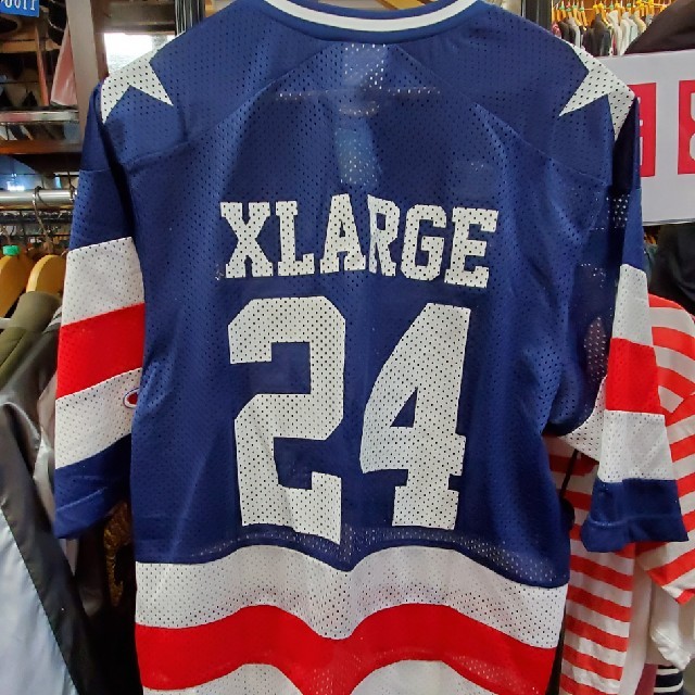 X-LARGE エクストララージ　Champion コラボ　ホッケーシャツ