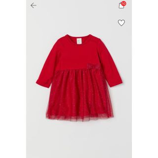 エイチアンドエム(H&M)のチュールスカートワンピース(レッド)(ワンピース)