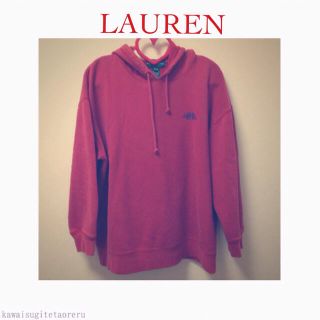 ラルフローレン(Ralph Lauren)の古着🔺ラルフ フーディー レッド(スウェット)