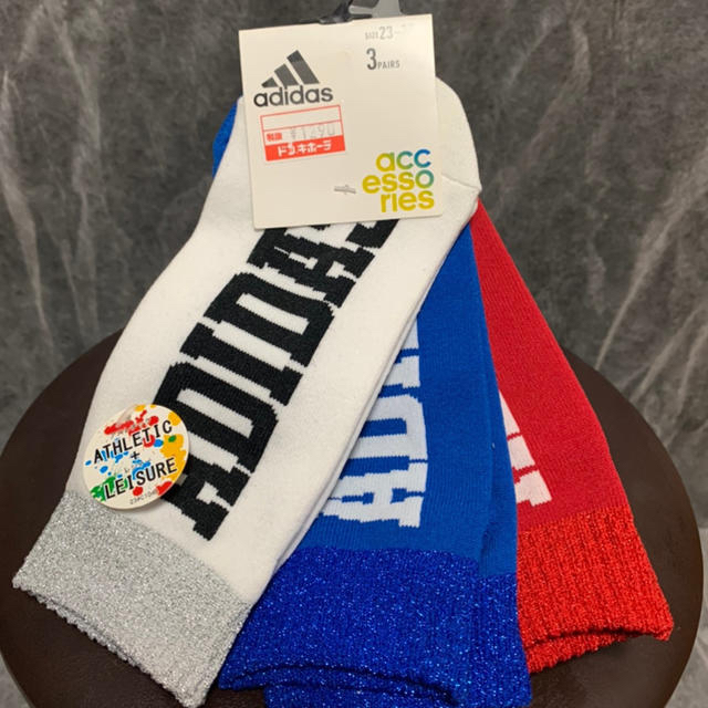 adidas(アディダス)のadidas くつ下 3Pセット 新品 レディースのレッグウェア(ソックス)の商品写真