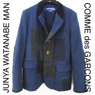 コムデギャルソン(COMME des GARCONS)のジュンヤワタナベマン✖︎ コムデギャルソン　ストライプテーラードジャケット(テーラードジャケット)