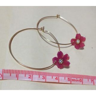 ピアス フープ 花(ピアス)