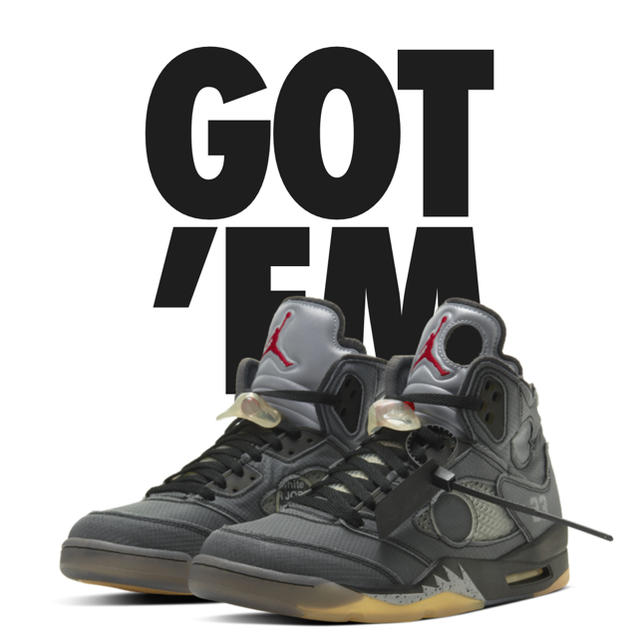 NIKE Off White Air Jordan5 Retro US8 納品書スニーカー