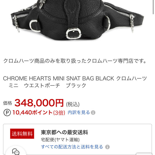 Chrome Hearts(クロムハーツ)のCHROME HEARTS MINI SNAT BAG BLACK  メンズのバッグ(ショルダーバッグ)の商品写真