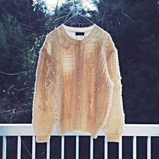 サンタモニカ(Santa Monica)のwhite knit cardigan(カーディガン)