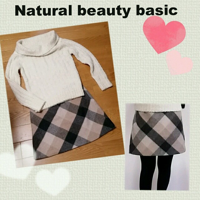 NATURAL BEAUTY BASIC(ナチュラルビューティーベーシック)のウールスカート レディースのスカート(ミニスカート)の商品写真