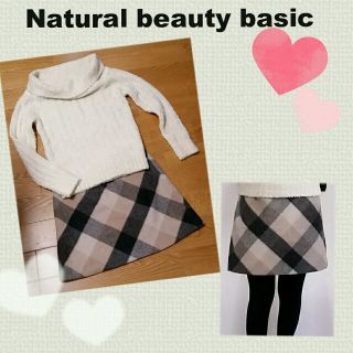 ナチュラルビューティーベーシック(NATURAL BEAUTY BASIC)のウールスカート(ミニスカート)