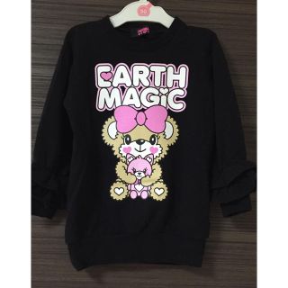 アースマジック(EARTHMAGIC)の✨美品✨ アースマジック 袖フリル トレーナーワンピース(ワンピース)