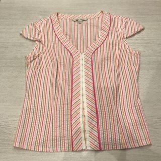 ローラアシュレイ(LAURA ASHLEY)のローラアシュレイ　ストライプトップス(カットソー(半袖/袖なし))