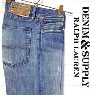 デニムアンドサプライラルフローレン(Denim & Supply Ralph Lauren)のDENIM&SUPPLY ラルフローレン ユーズド加工 ストレートデニム W31(デニム/ジーンズ)