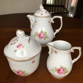 マイセン(MEISSEN)の【レア美品】シューマンババリア★ピンクローズ★ティーセット(食器)