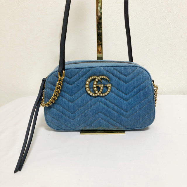 Gucci(グッチ)の【新品未使用】GUCCI マーモント デニム ショルダーバッグ レディース レディースのバッグ(ショルダーバッグ)の商品写真