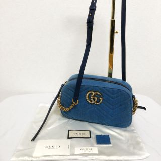 グッチ(Gucci)の【新品未使用】GUCCI マーモント デニム ショルダーバッグ レディース(ショルダーバッグ)