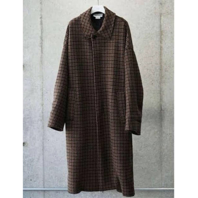 SUNSEA(サンシー)のYOKE DOUBLE JQUARD KNIT BAL COLLAR COAT  メンズのジャケット/アウター(ステンカラーコート)の商品写真